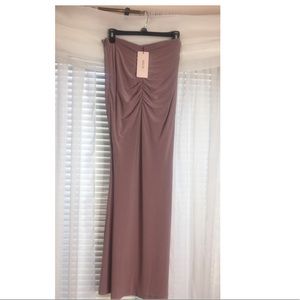 House of CB taupe cinched skirt size small